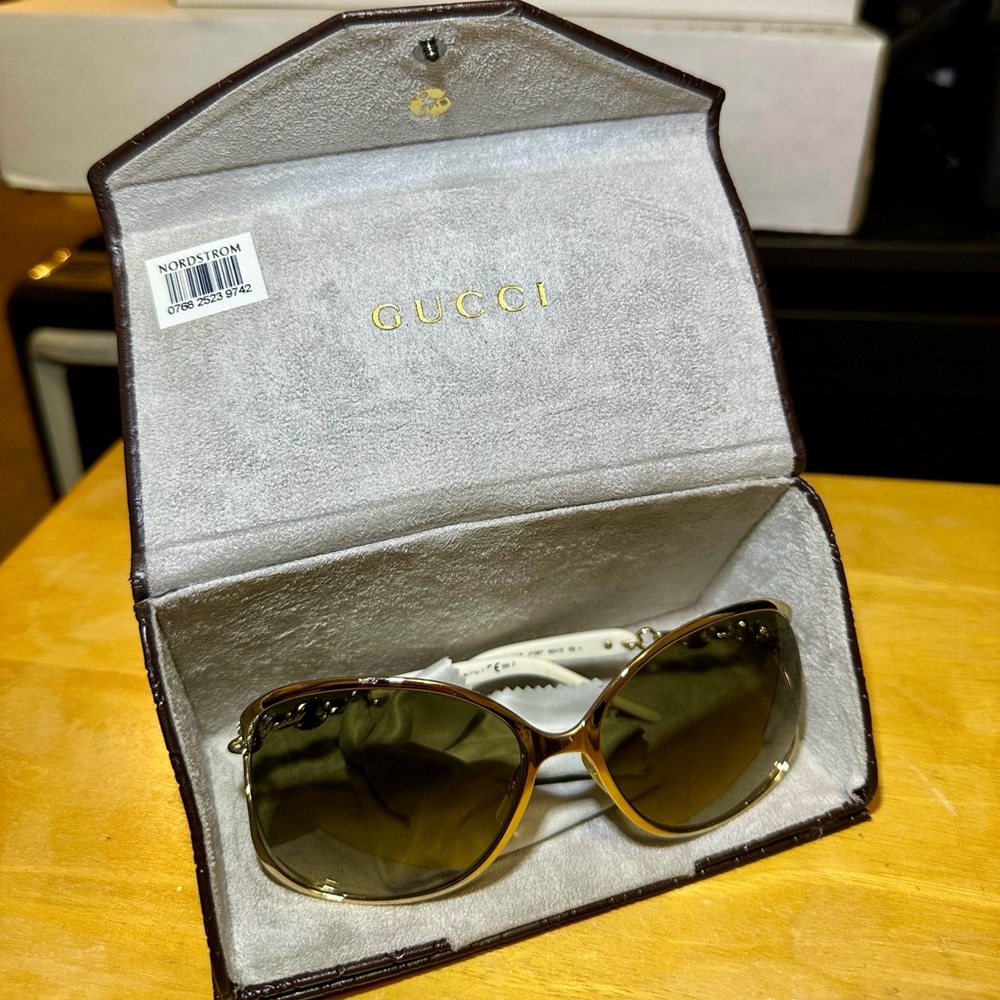 Gucci Brown Aviator Sunglasses Accessories